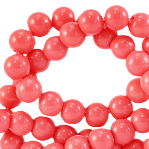 Opaque glass beads 4mm sweet virtual pink, 40 pieces